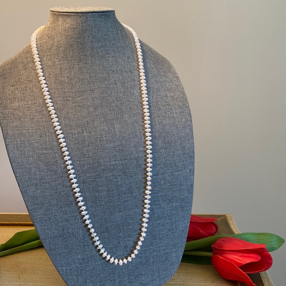 35” Strand Faux Freshwater Pearls